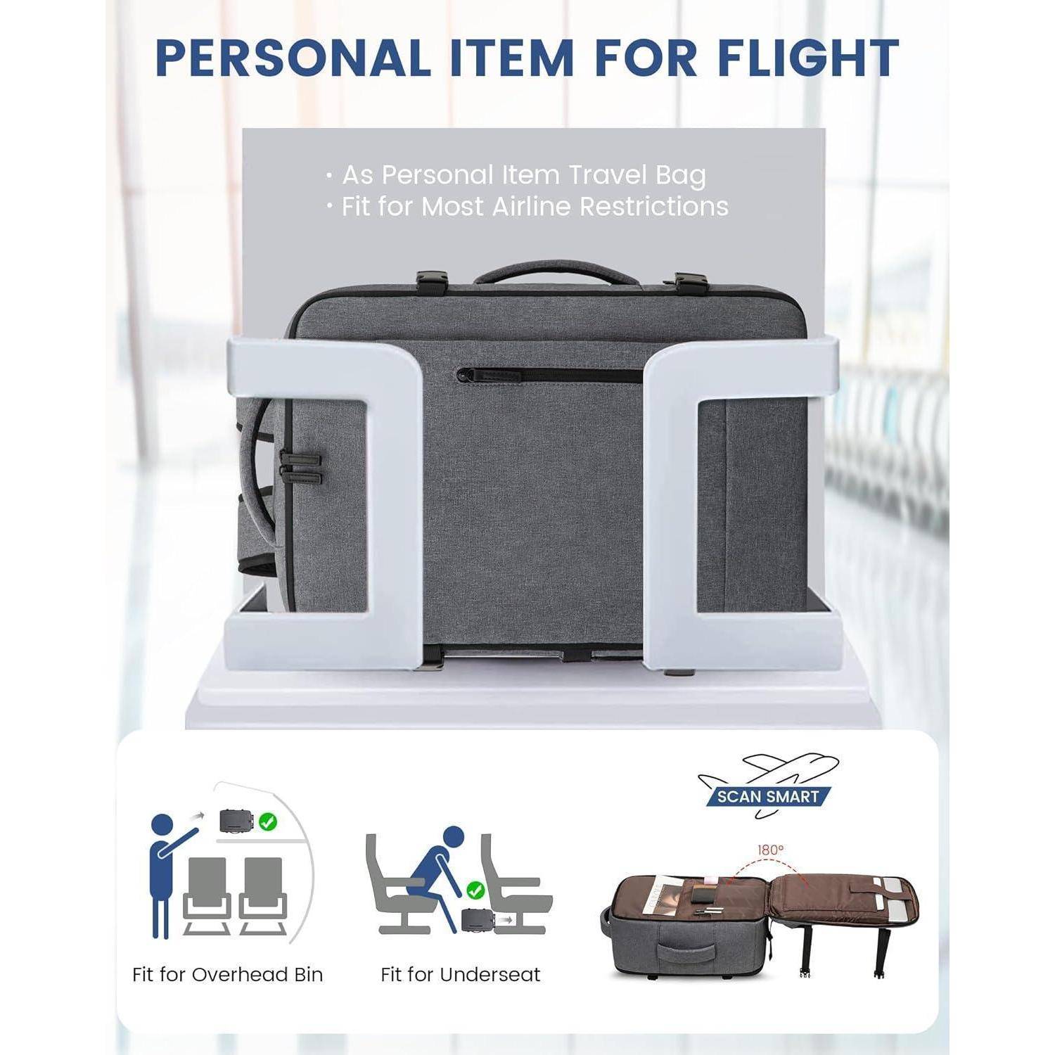 Handgepäck Rucksack 45x36x20 für Easyjet, Flugzeug Klein Tasche 15,6