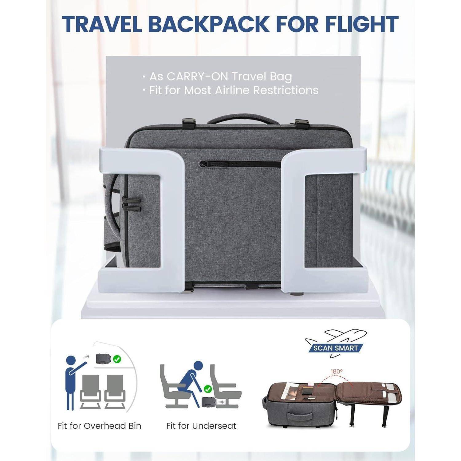 Travel Rucksack Handgepäck 40L für 17 Zoll Laptop - Reiserucksack