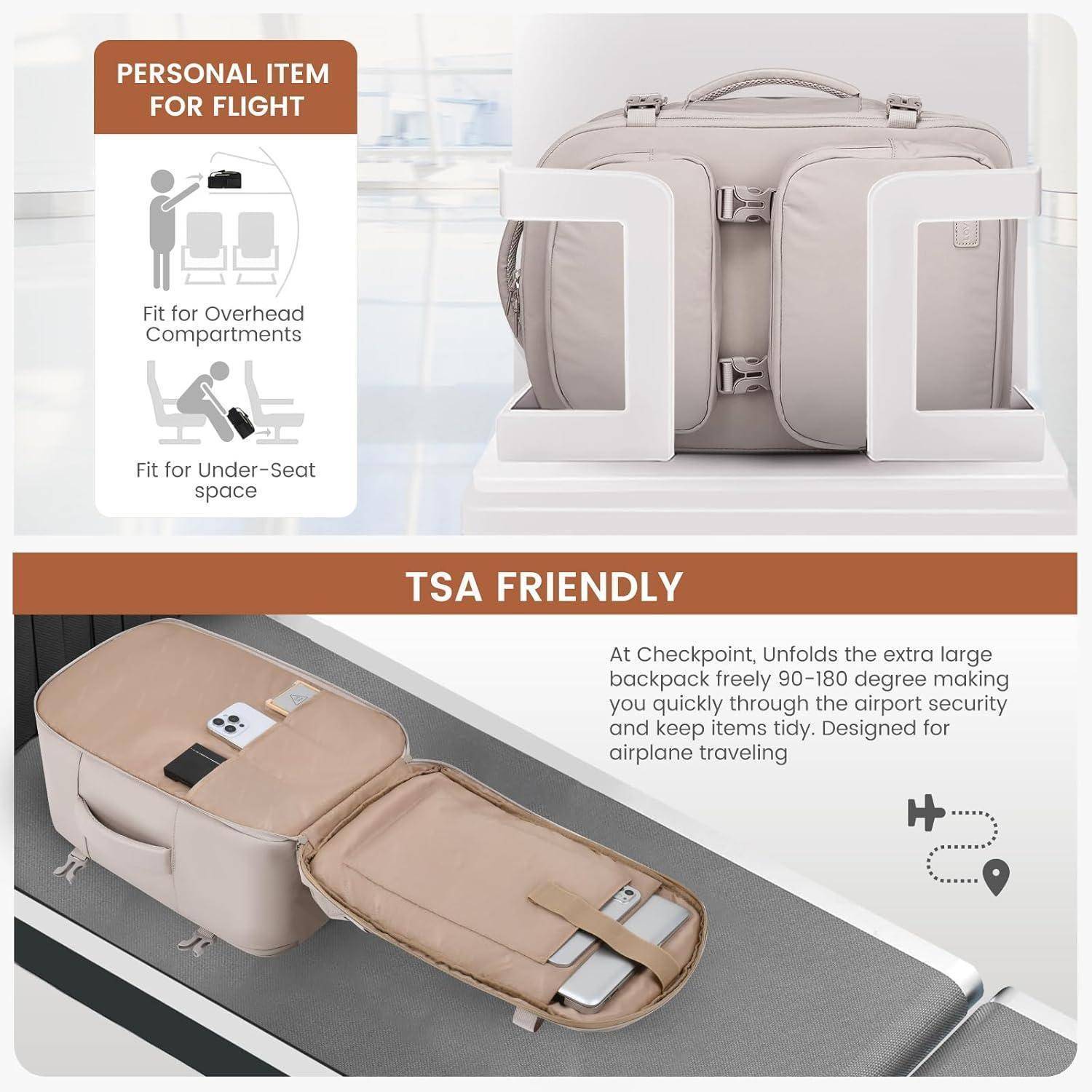 Reiserucksack Handgepäck 17.3 Zoll Laptop Rucksack Damen Herren