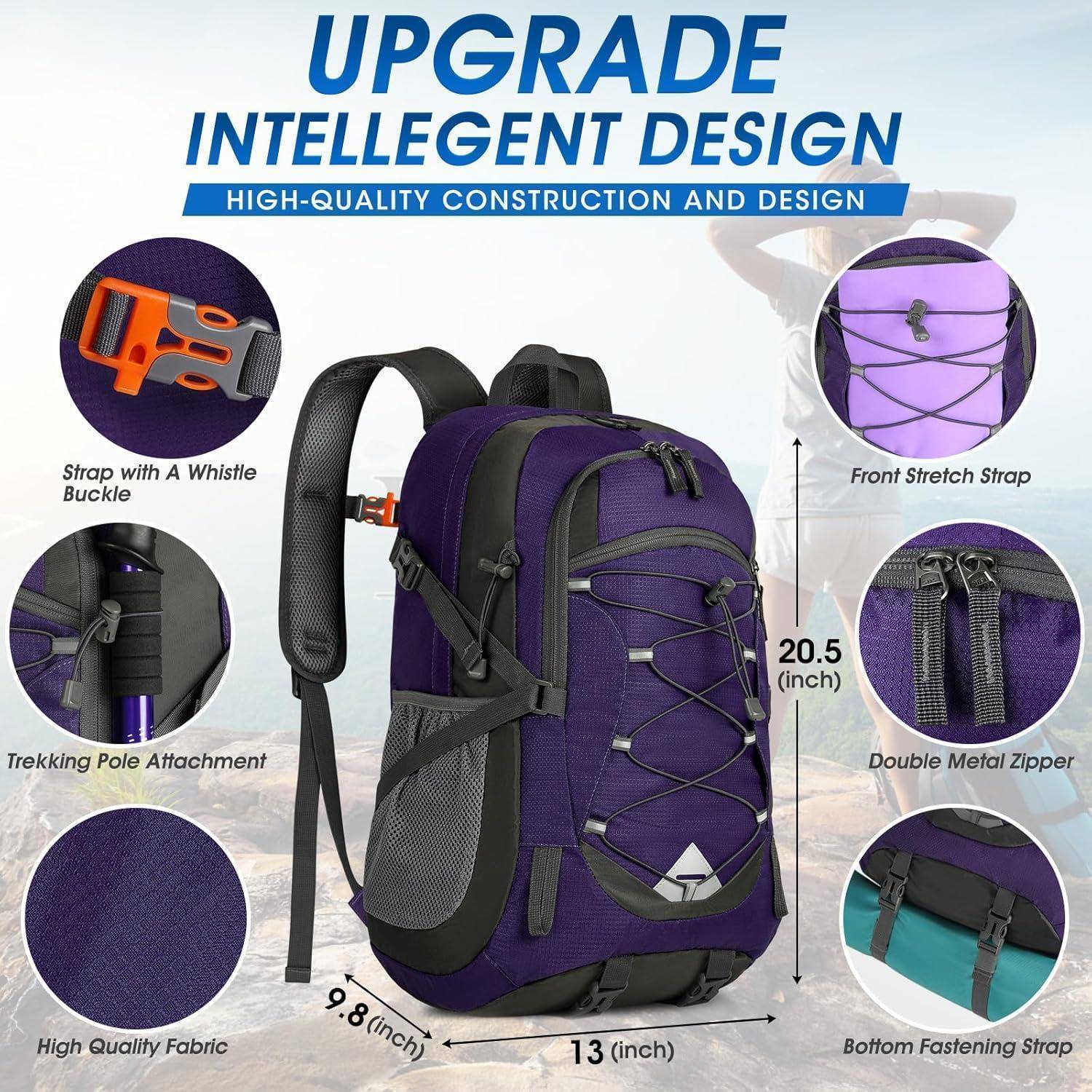 Wanderrucksack 40L Wasserdicht Leicht Faltbar Trekkingrucksack