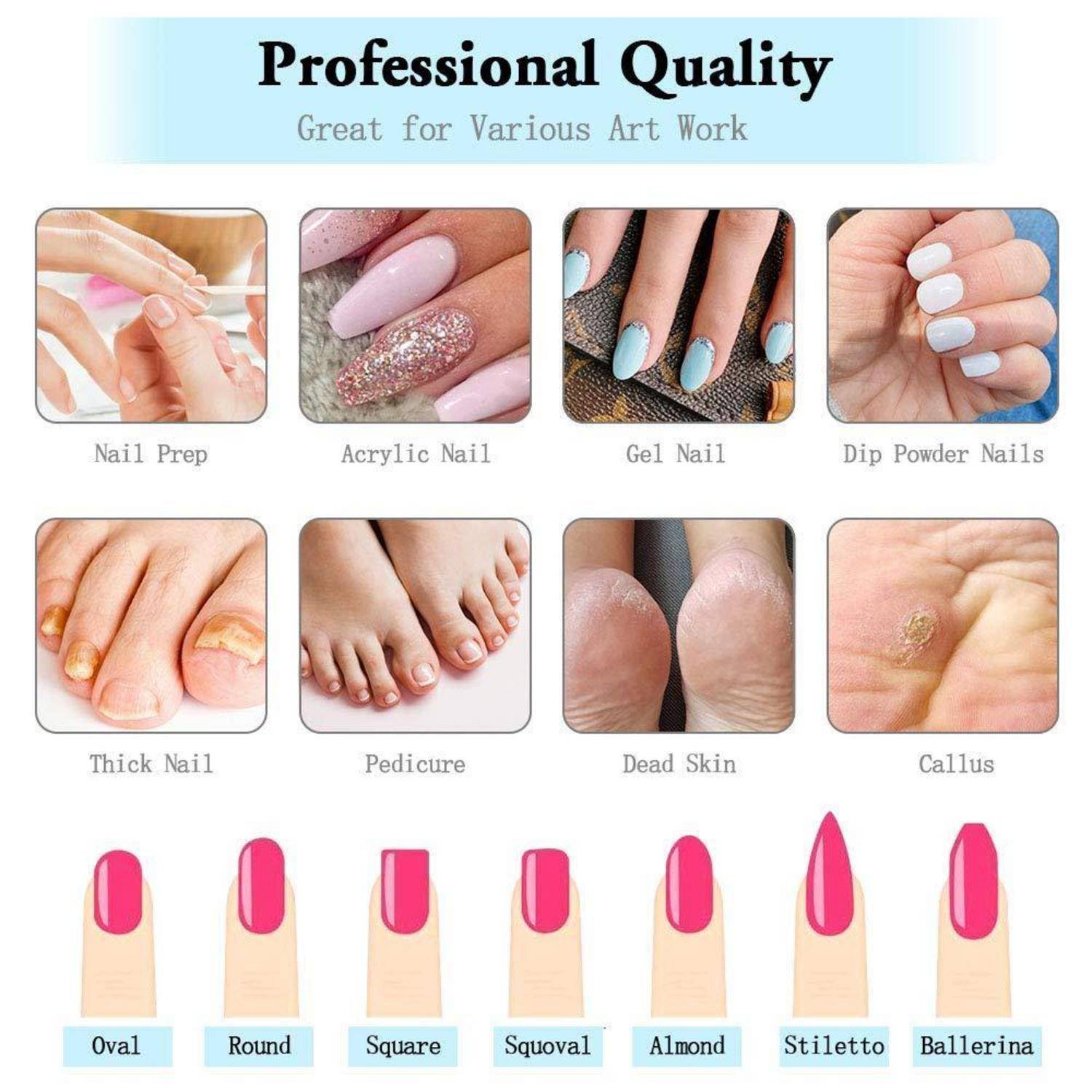 Nageldienstleistungen: Nagelvorbereitung, Acryl, Gel, Dip Powder, Dicke Nägel, Pediküre, Entfernung toter Haut, Hornhaut. Nagelformen: Oval, Rund, Quadratisch, Squoval, Mandel, Stiletto, Ballerina.