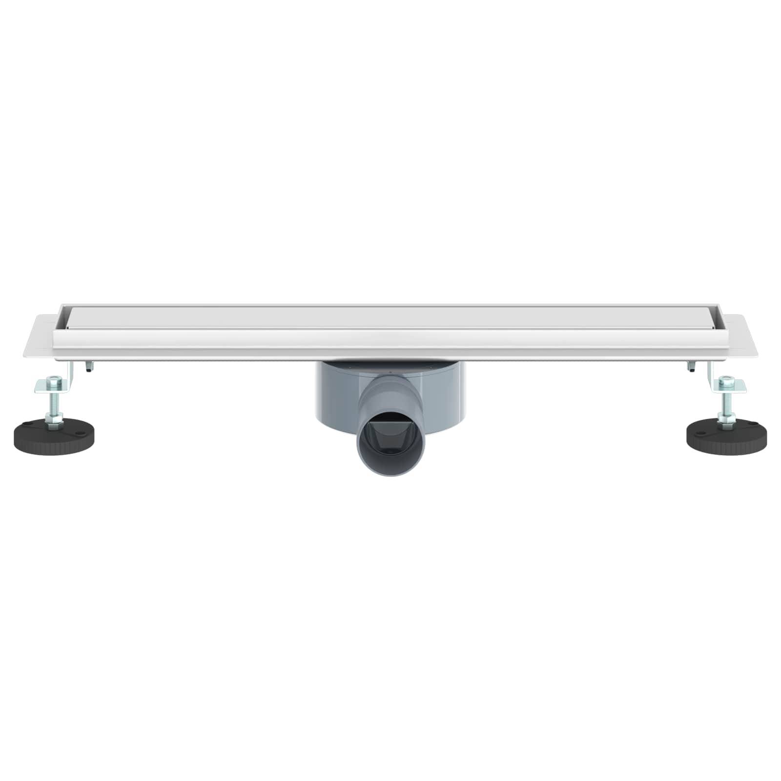 vidaXL Duschablauf 2-in-1 mit 360° Siphon Silber 54 x 11 x 9,5 cm