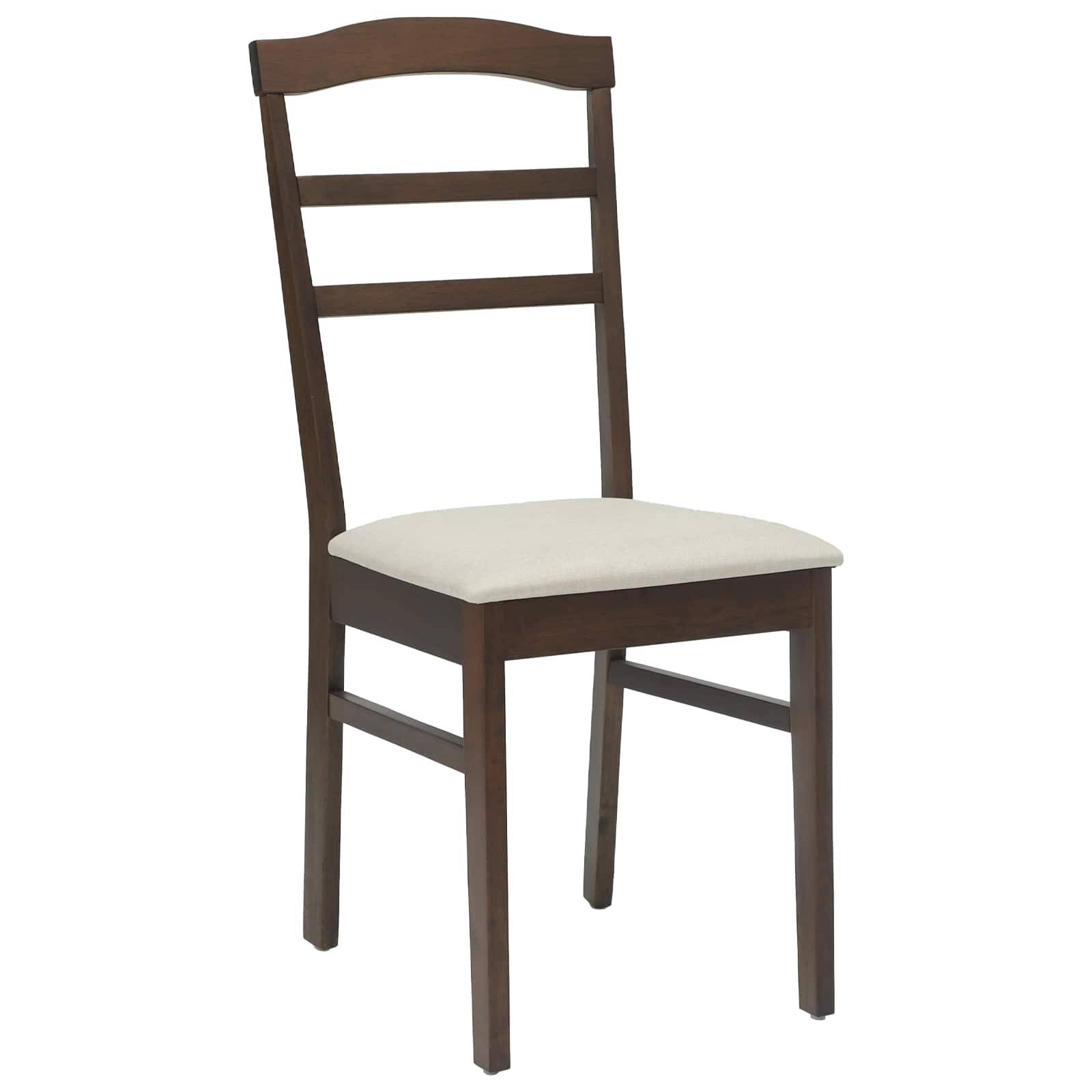 vidaXL Esszimmerstuhl 2 pcs Hellbraun und hell Massives Gummiholz