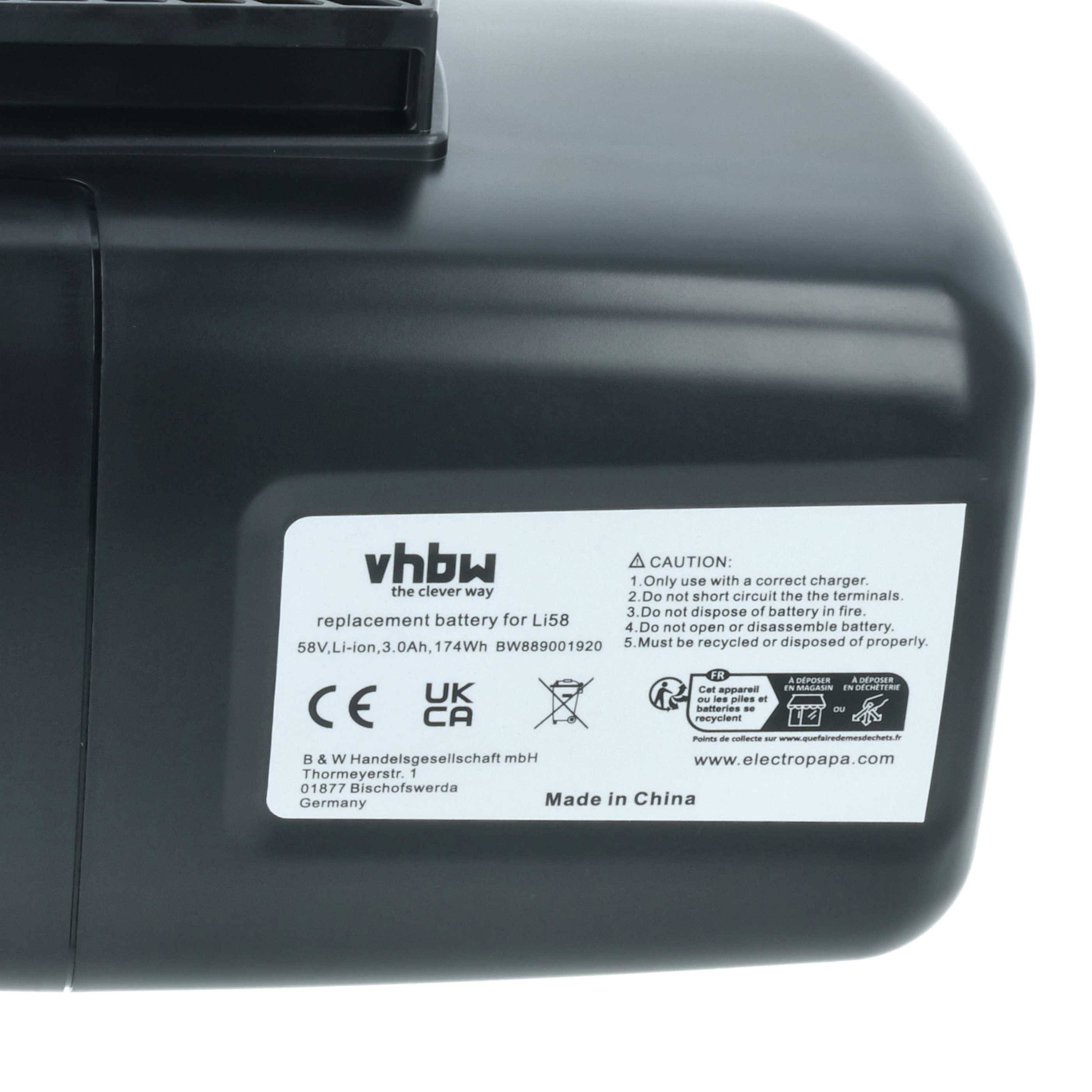 Eine schwarze Batterie mit der Aufschrift 