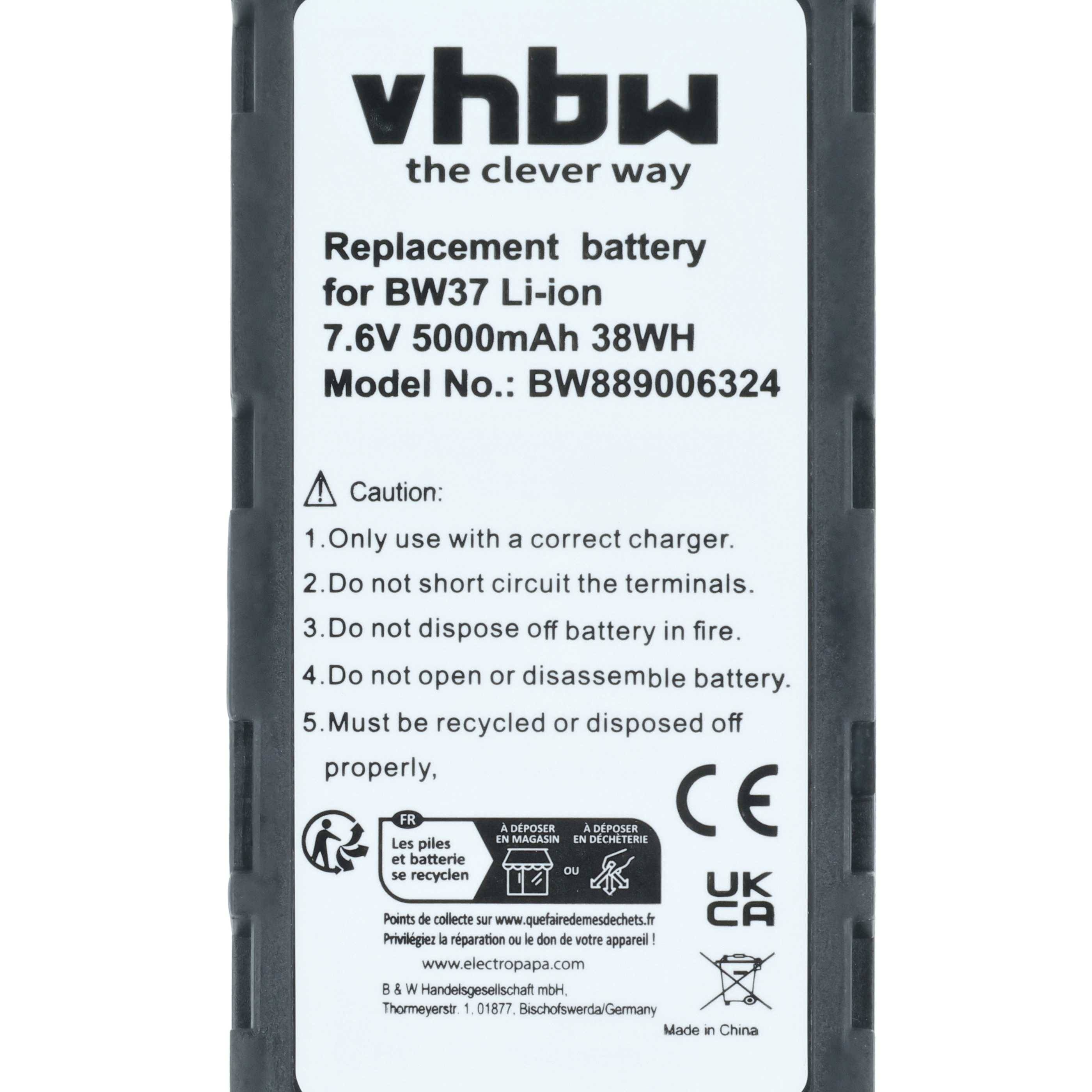 vhbw Akku kompatibel mit DJI T20 | Cendence, T25P, FPV, T30, MG-1A, MG-1P, MG-1S, T16 Drohne Controller (5000 mAh, 7,4 V, Li-Polymer)