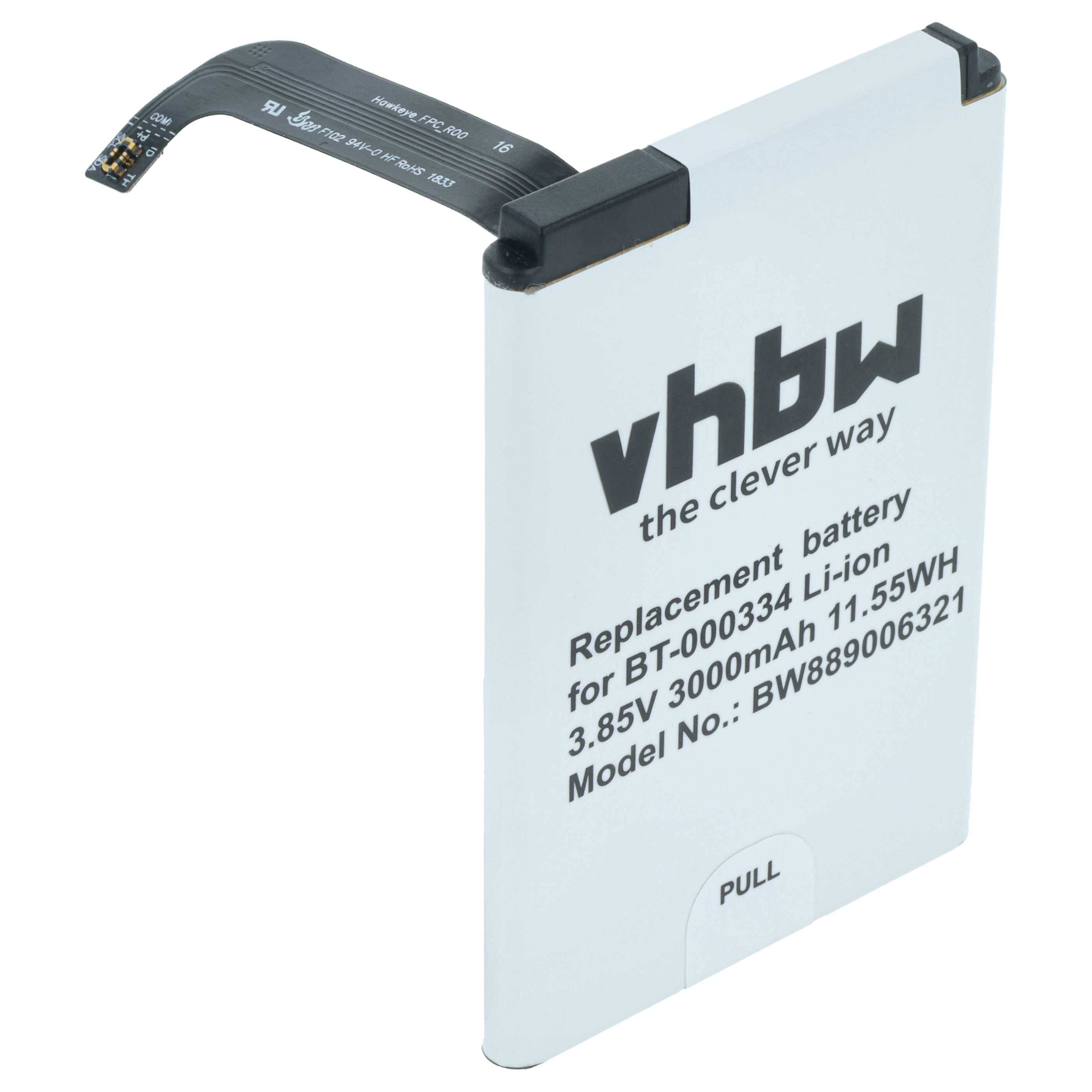 vhbw Akku kompatibel mit Zebra TC200J, TC25, TC20 Barcodescanner POS (3000 mAh, 3,85 V, Li-Ion)