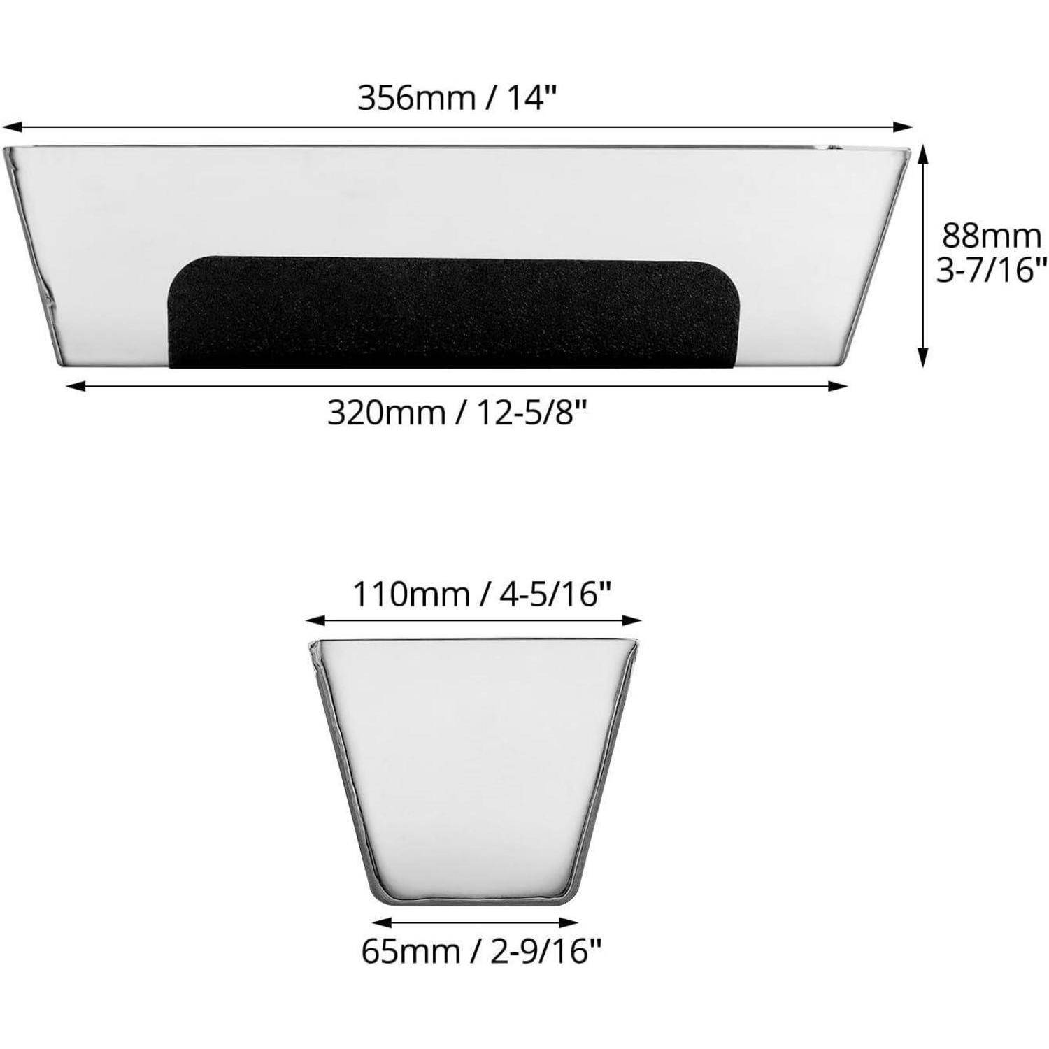 Spachtelkasten Edelstahl 30,5 cm rechteckig Antirutschpad