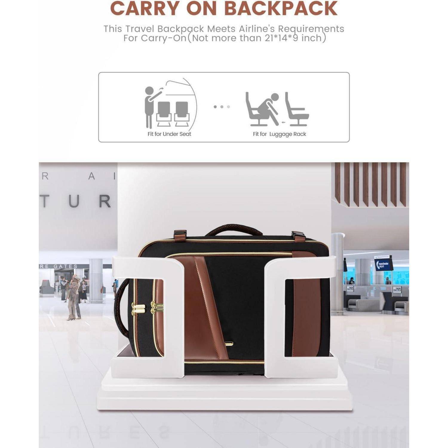 Handgepäck Rucksack 40L Reiserucksack, Laptopfach, USB-Ladeanschluss