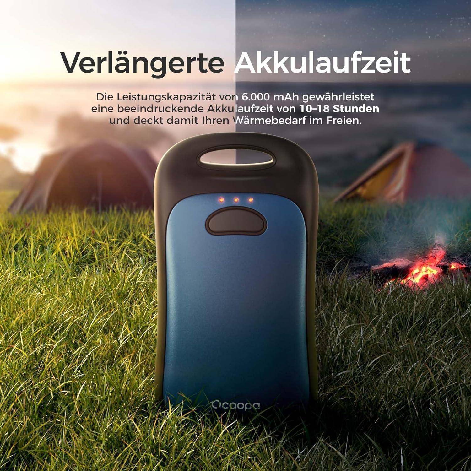 Magnetische Handwärmer wiederaufladbar 2er-Pack IP45 wasserfest