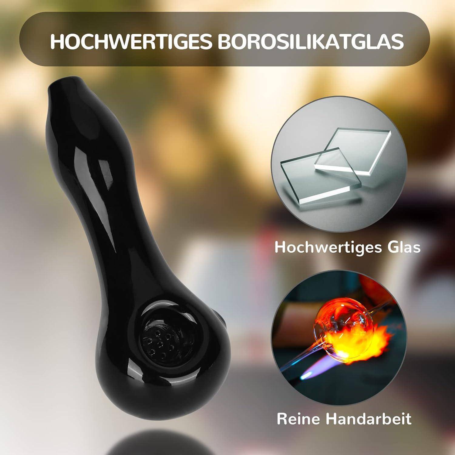 Glaspfeife handgefertigt hitzebeständig geruchlos Geschenk Vater