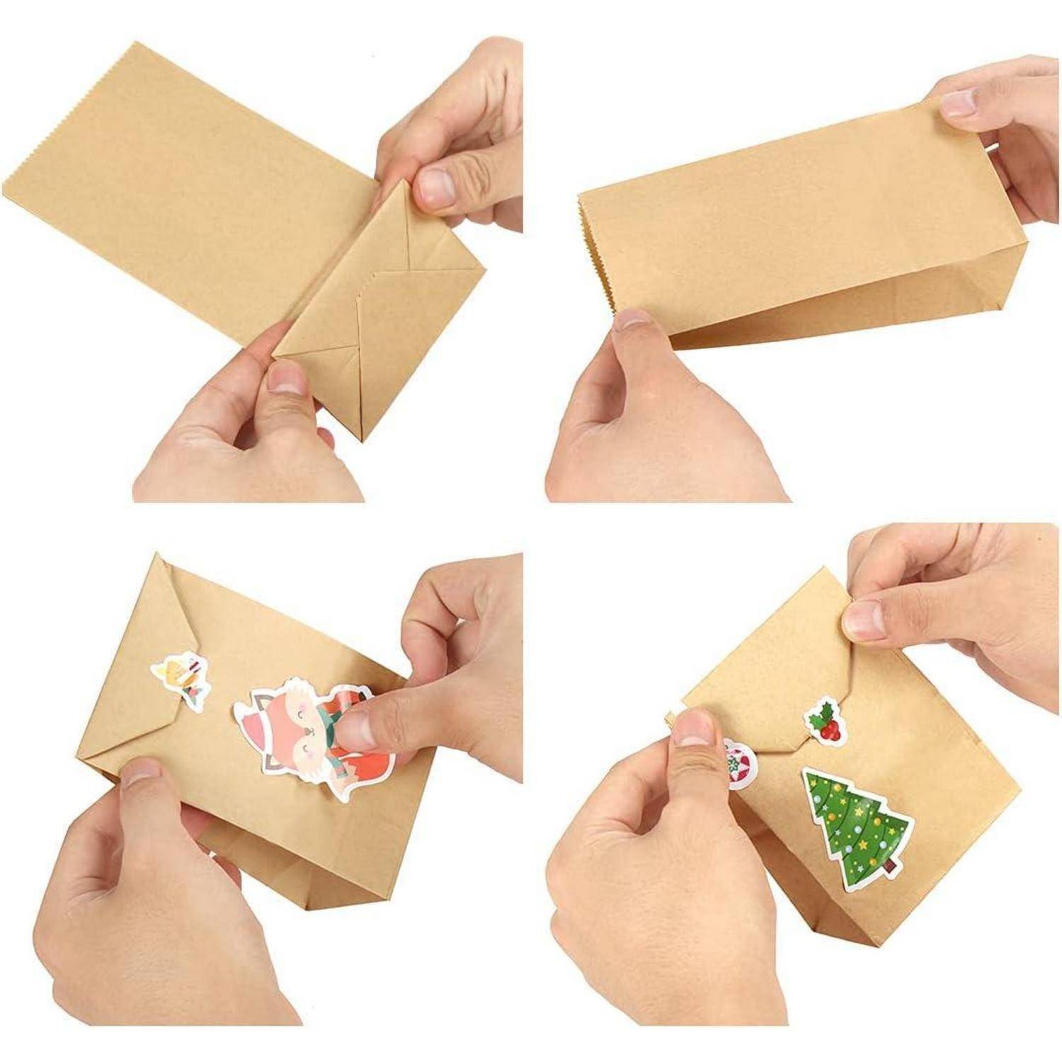Adventskalender zum Befüllen Kinder 24 Tüten DIY Weihnachtstiere