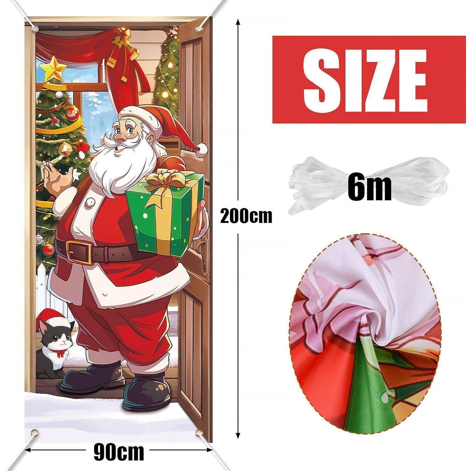 Weihnachten Türabdeckung 200 x 90 cm Winter Dekoration Hängen Banner