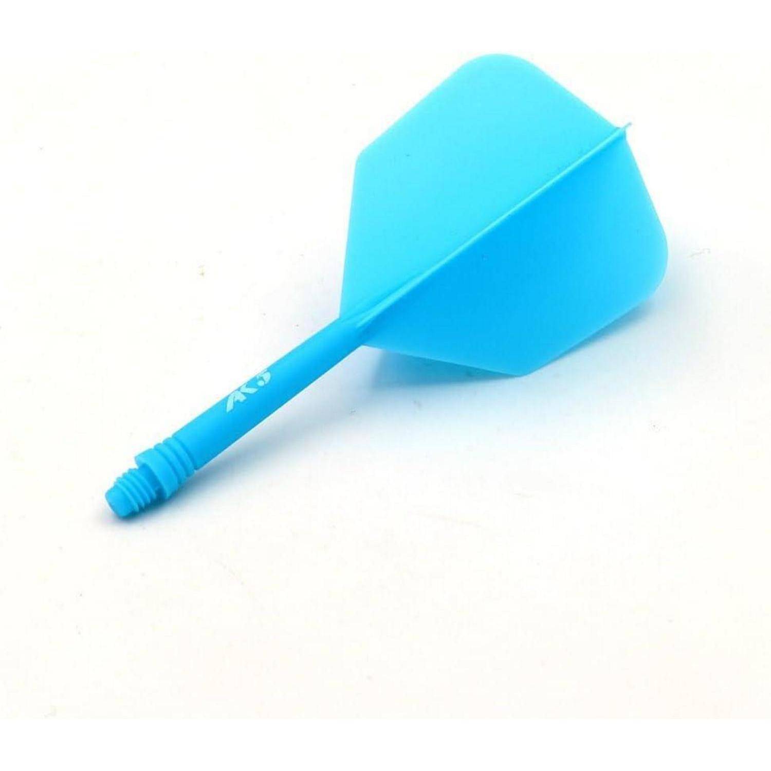 Dartschäfte 6 Stück Schaftlänge 28mm große Flügelform komplett blau