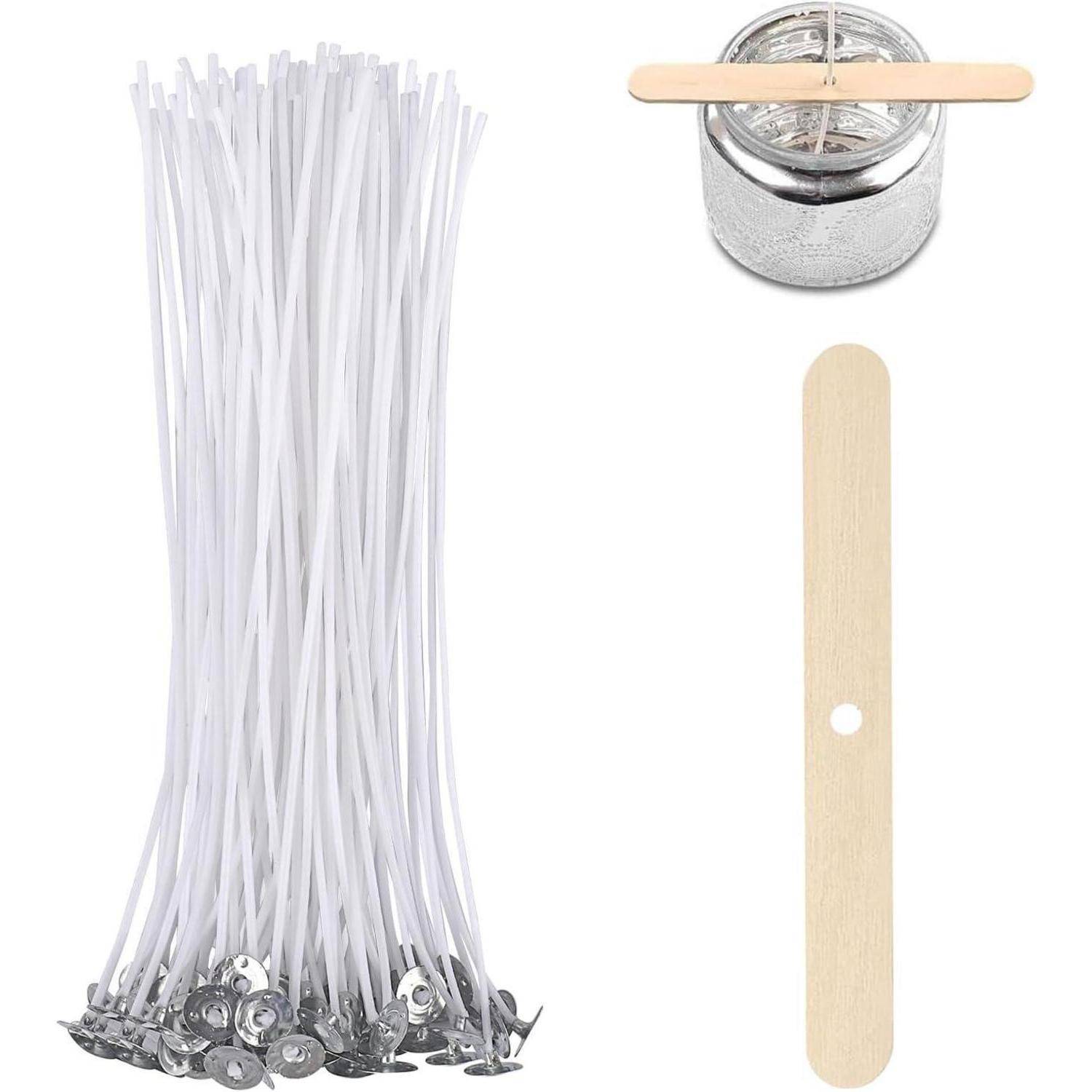 Kerzendochte 20cm Dochthalter 50 x Kerzendochte 20cm mit Dochthalter