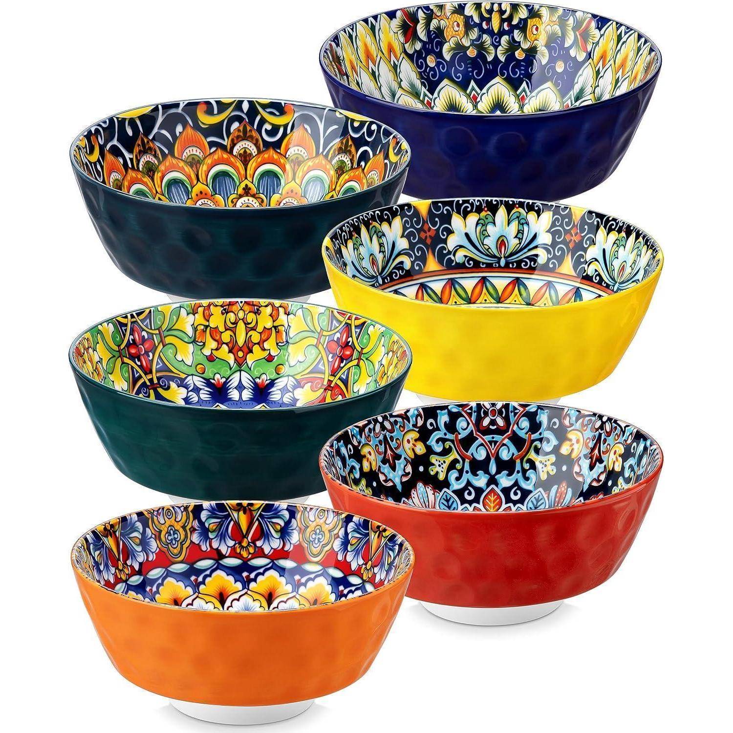 Suppenschalen 6 Personen Steinzeug Salatschüssel Set Ramen Pasta