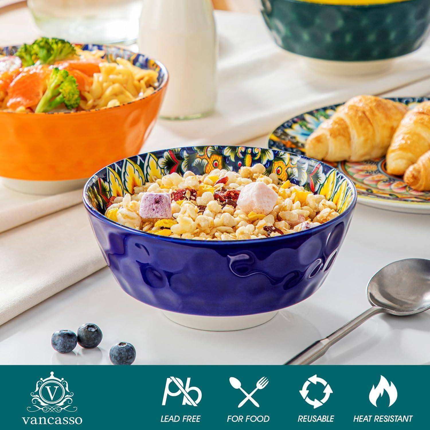 Suppenschalen 6 Personen Steinzeug Salatschüssel Set Ramen Pasta
