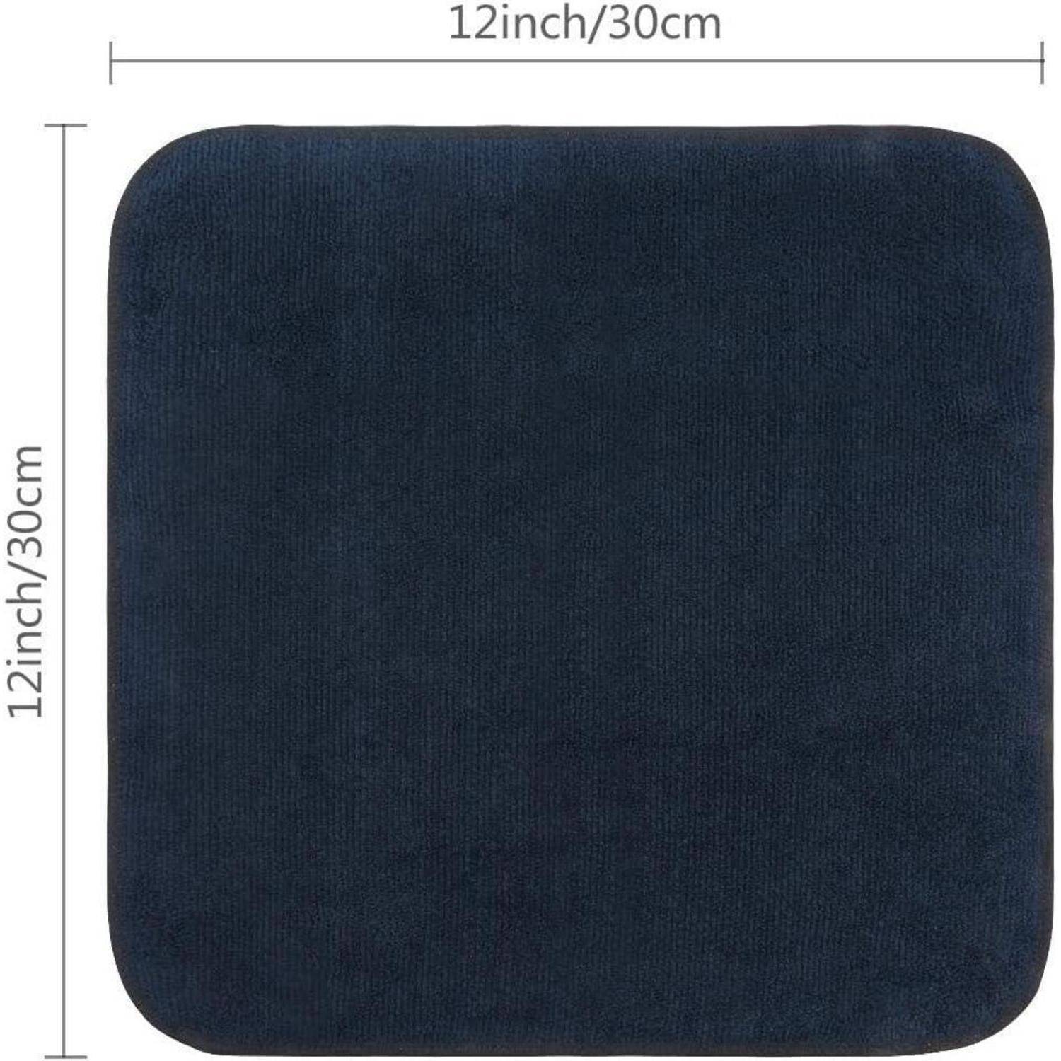 Marineblauer quadratischer Kissenbezug, misst 12 Zoll oder 30 cm auf jeder Seite.