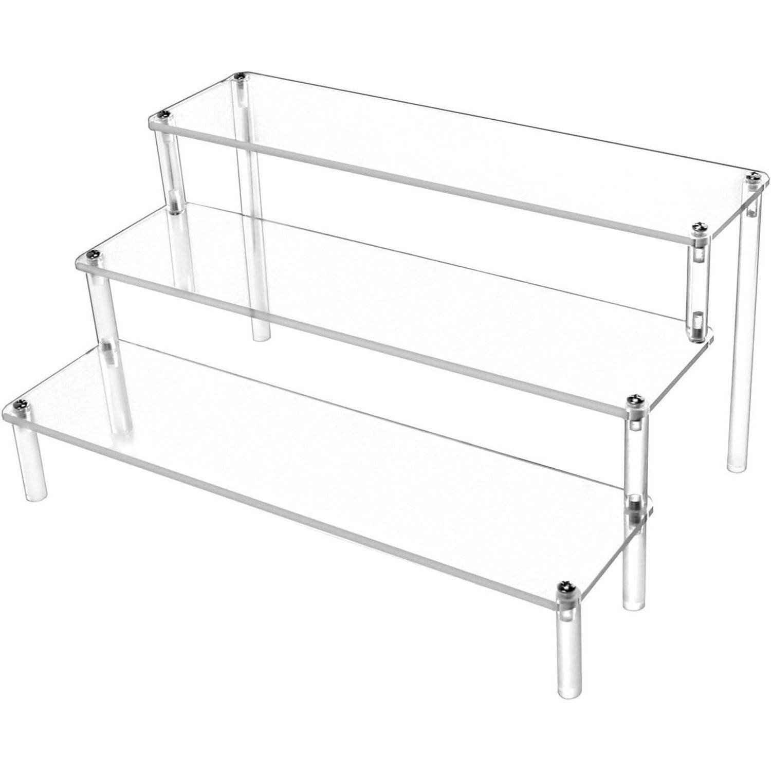 3-Stufig Acryl Display Ständer Transparent 30x21x15cm Figuren Schmuck