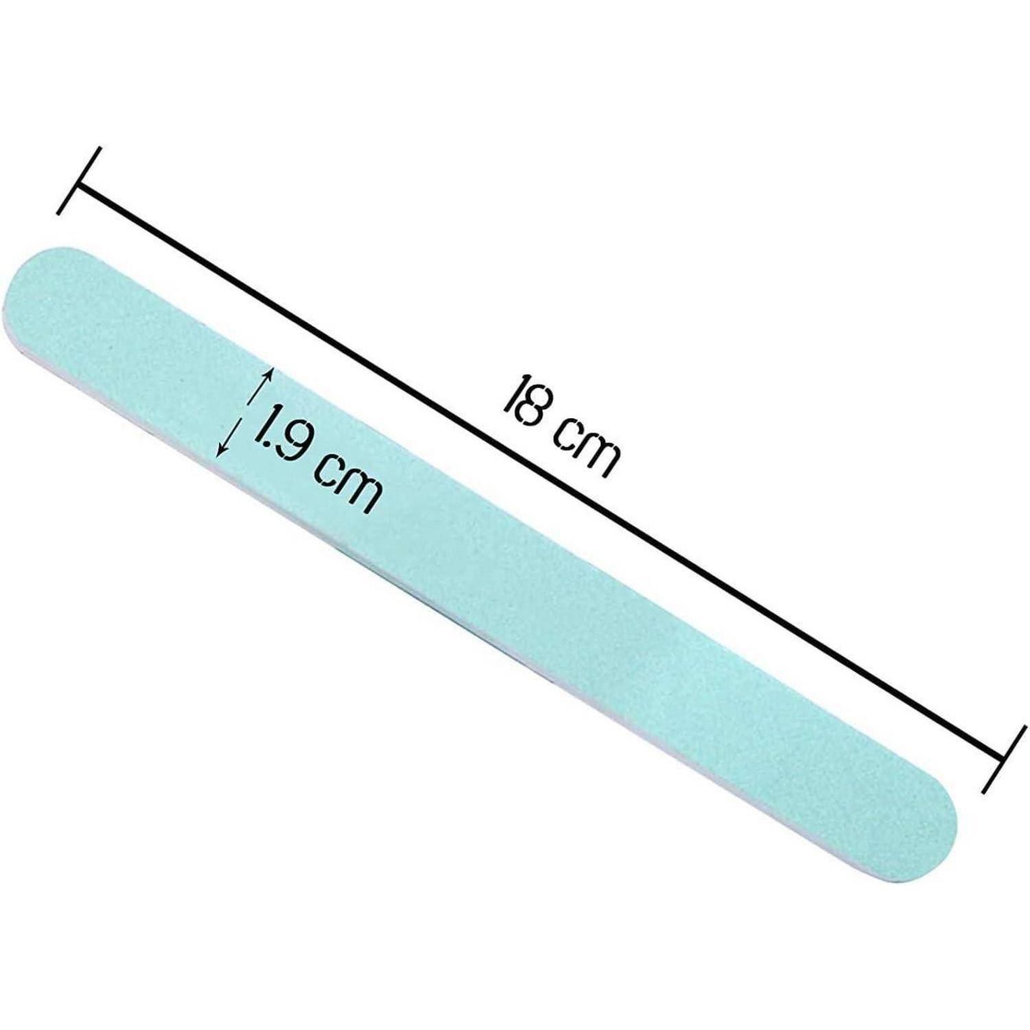 Ein blauer zylindrischer Gegenstand mit einer Länge von 18 cm und einer Breite von 1,9 cm wird mit markierten Maßangaben dargestellt.