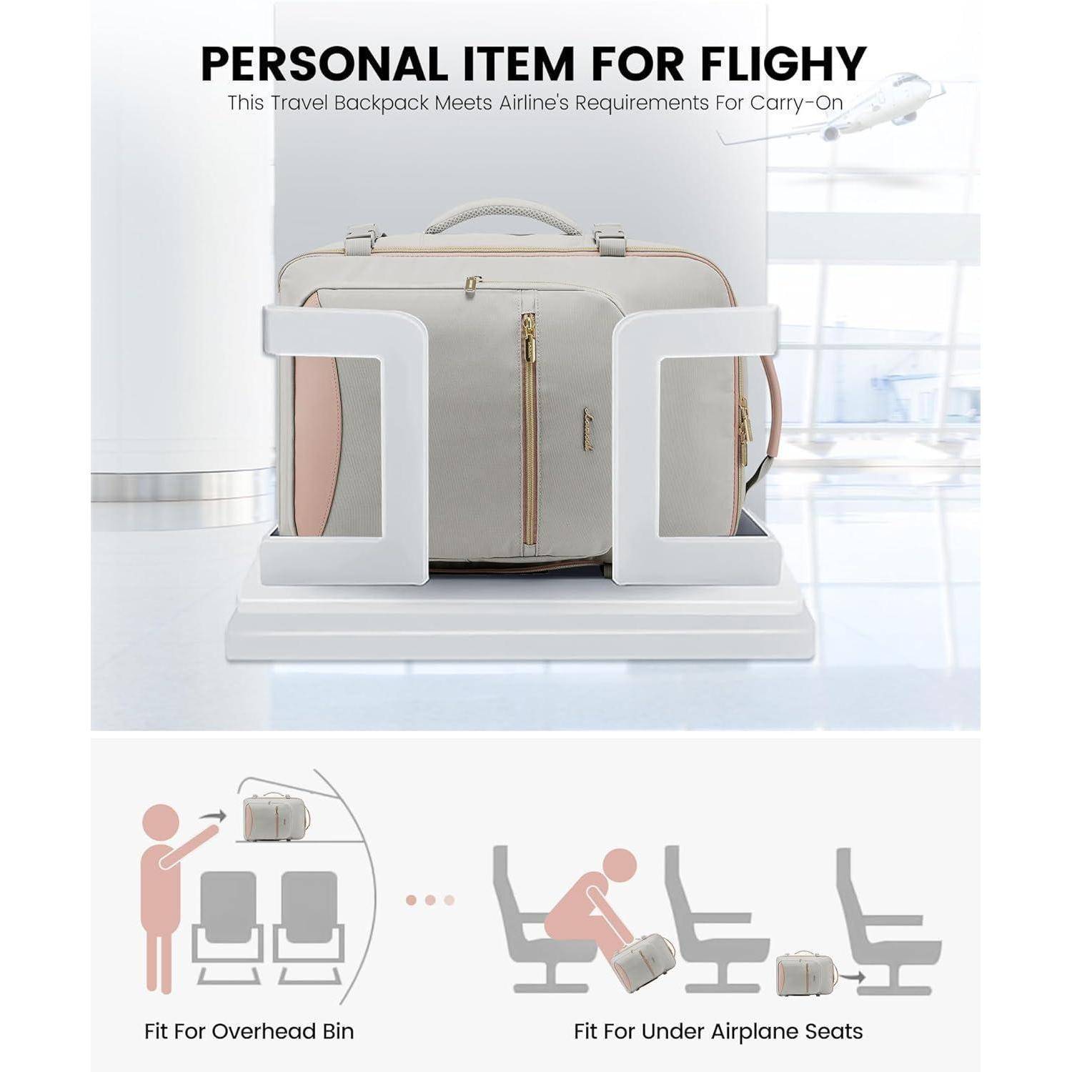 Das Bild zeigt einen Rucksack, der als „Persönlicher Gegenstand für Flüge