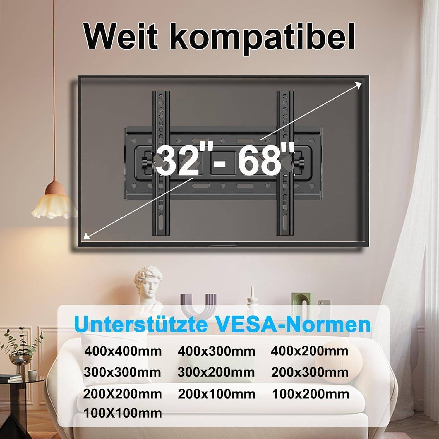 Fernseher-Wandhalterung mit Größenkompatibilität von 32