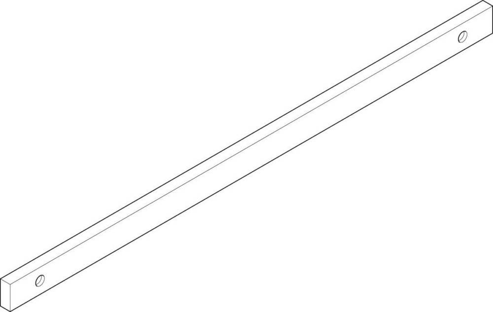 Eine lange, schmale diagonale Linie, die diagonal über einen weißen Hintergrund verläuft und ein minimalistisches Zickzack-Muster erzeugt.