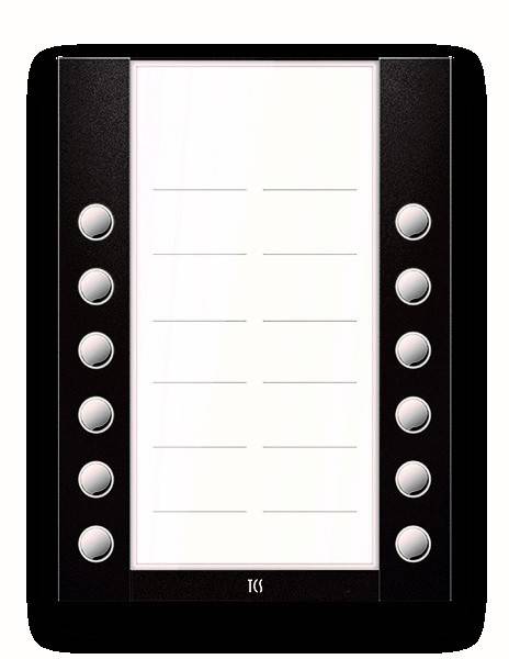 Ein E-Reader-Gerät mit einem schwarzen Rahmen und Tasten auf beiden Seiten, der einen leeren weißen Bildschirm mit gleichmäßig verteilten horizontalen Linien zeigt.