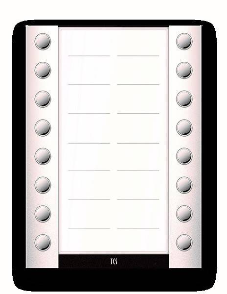 Eine schwarze und metallische digitale Zeichentablette mit mehreren kreisförmigen Tasten an jeder Seite eines leeren zentralen Bildschirms.