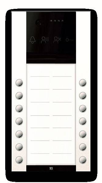 Weißes Gegensprechanlage-Telefon mit nummerierten Tasten und analogem Anzeigebildschirm oben, das zur Kommunikation innerhalb von Gebäuden verwendet wird.