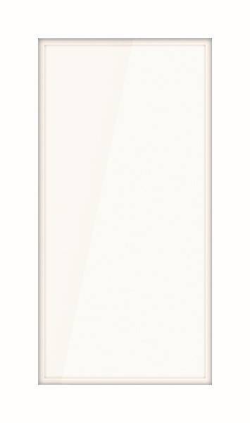 Ein weißer rechteckiger leerer Raum, möglicherweise einen Smartphone-Bildschirm oder eine digitale Anzeige darstellend, mit einem leichten Schatten an den Kanten.