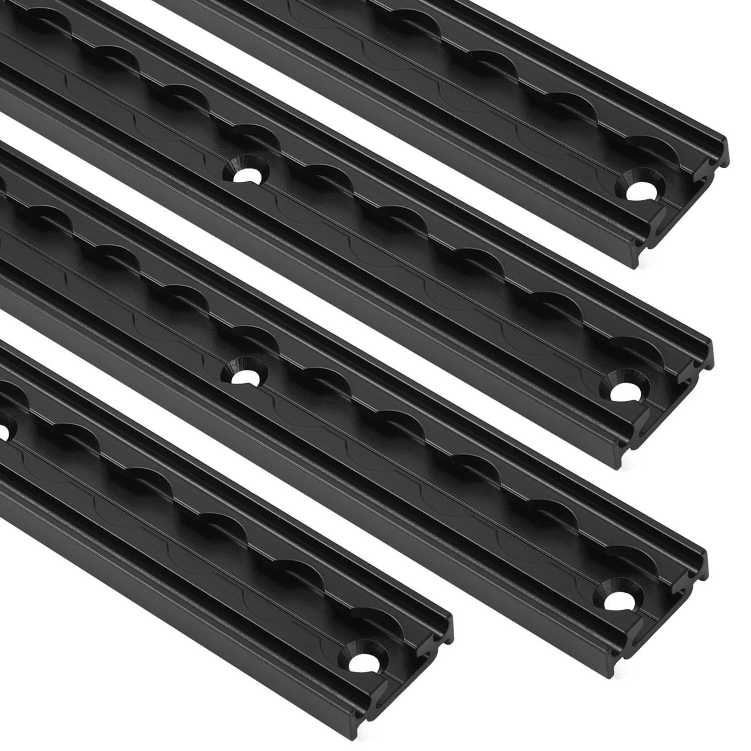 Airlineschiene Zurrschiene vierkant Set Single Fitting Endkappen Endfitting 4 x1 Meter Set