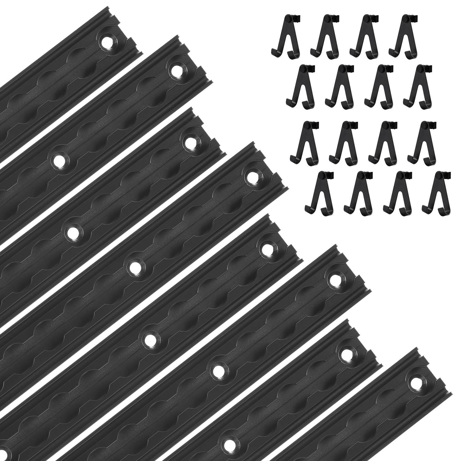 Airlineschiene Zurrschiene vierkant Set Single Fitting Endkappen Endfitting 8 x1 Meter Set