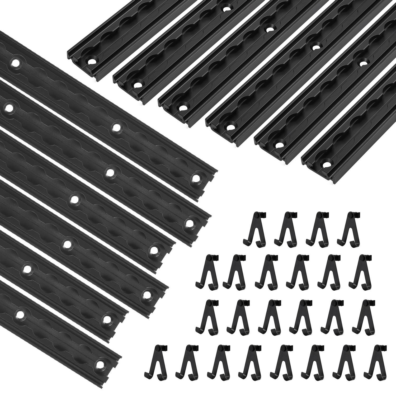 Airlineschiene Zurrschiene vierkant Set Single Fitting Endkappen Endfitting 12 x1 Meter Set