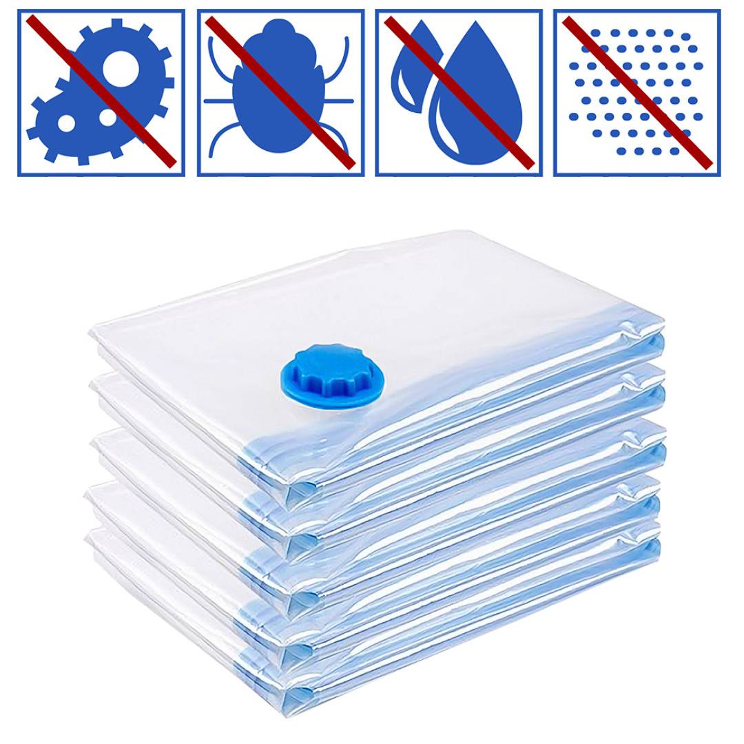 5x 40*60cm Vakuumbeutel Aufbewahrungsbeutel Vakuum Vacuum Beutel für Kleidung Betten