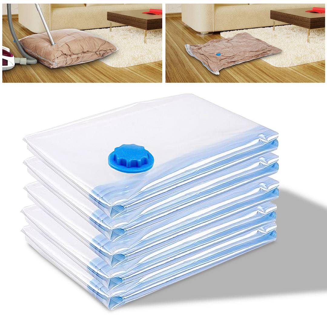 5X 100*120cm Vakuumbeutel Kleidung Aufbewahrungsbeutel Beutel Vakuum Vacuum Kleiderbeutel Set