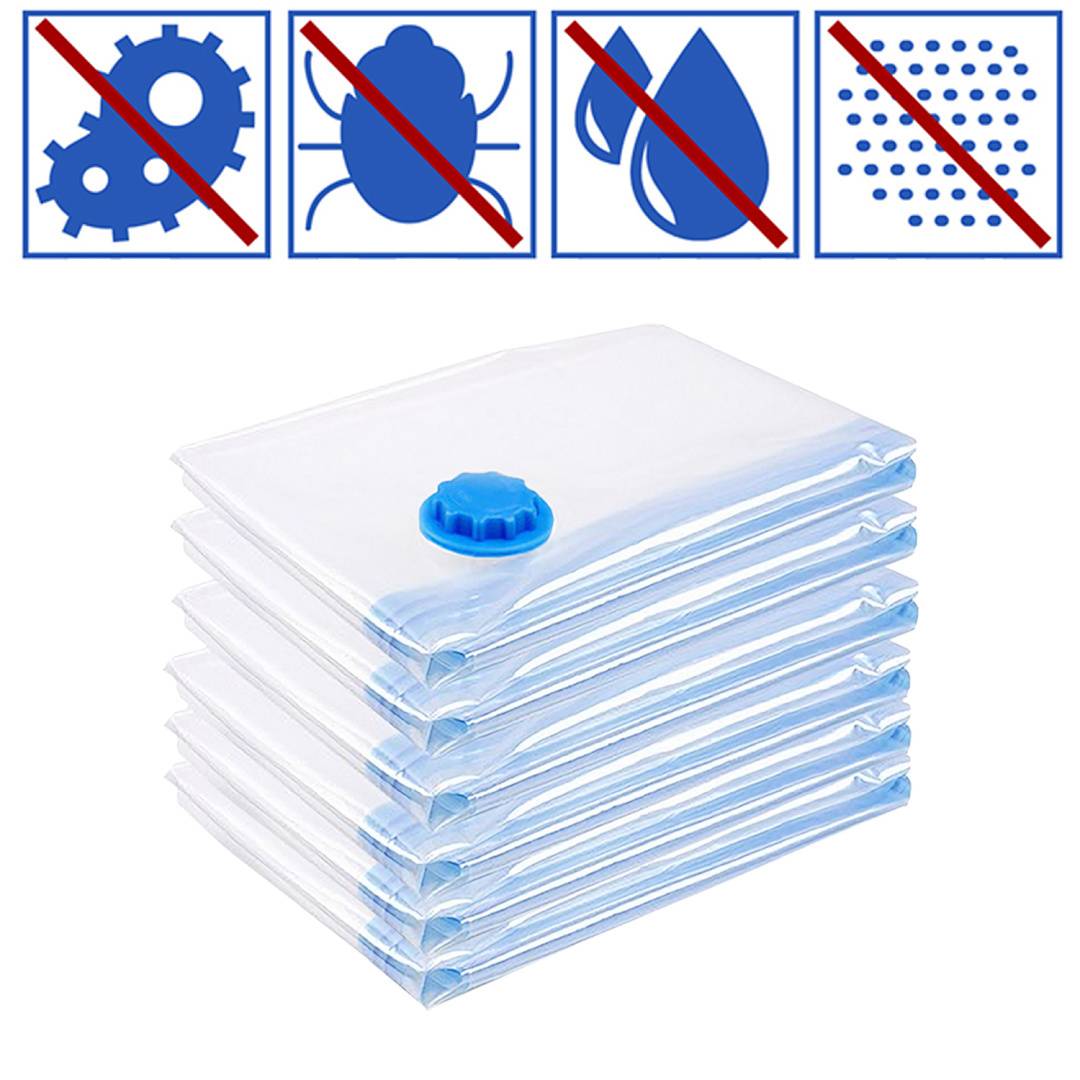 6x 40*60cm Vakuumbeutel Aufbewahrungsbeutel Vakuum Vacuum Beutel für Kleidung Betten