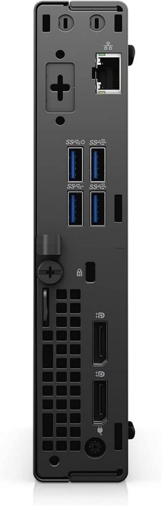 Das Bild zeigt die Rückseite eines Computertowers mit mehreren USB-Anschlüssen, einschließlich zwei blauen USB-3.0-Anschlüssen, die mit 