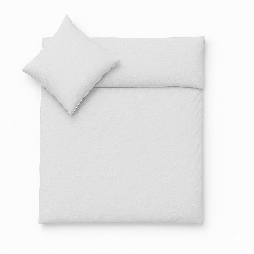 Jersey Bettwäsche 135x200cm 100% Baumwolle weich atmungsaktiv Hellgrau Melange
