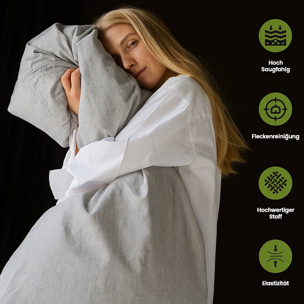 Jersey Bettwäsche 135x200cm 100% Baumwolle weich atmungsaktiv Hellgrau Melange