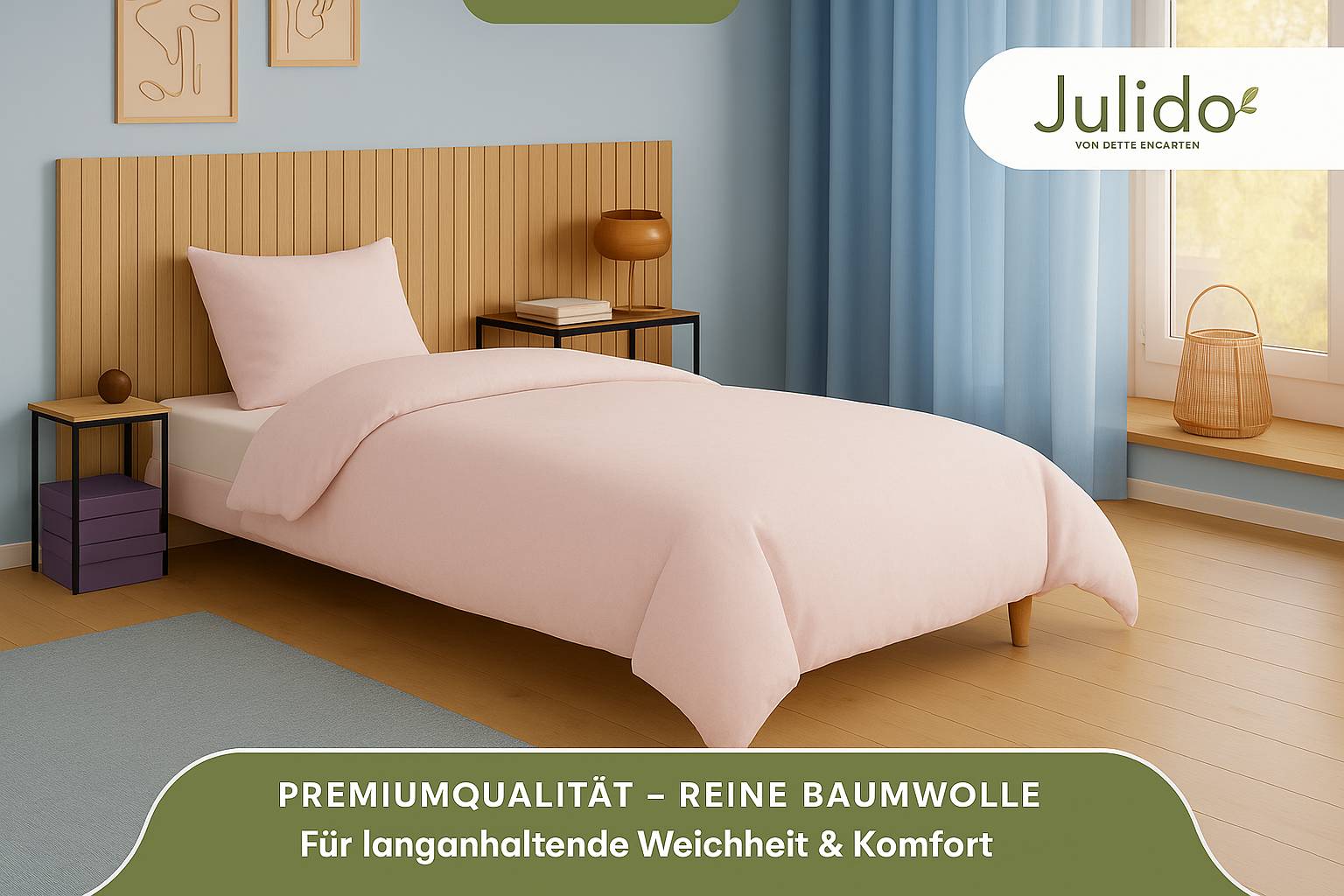Julido Jersey Bettwäsche 135x200cm 100% Baumwolle weich atmungsaktiv Rosa Pink