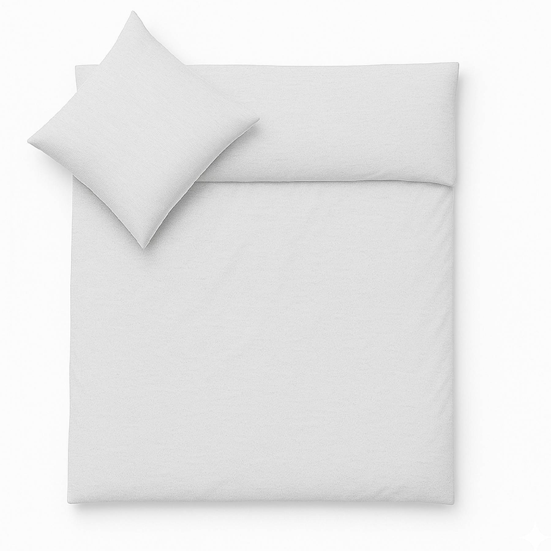 Julido Jersey Bettwäsche 135x200cm 100% Baumwolle weich atmungsaktiv Hellgrau