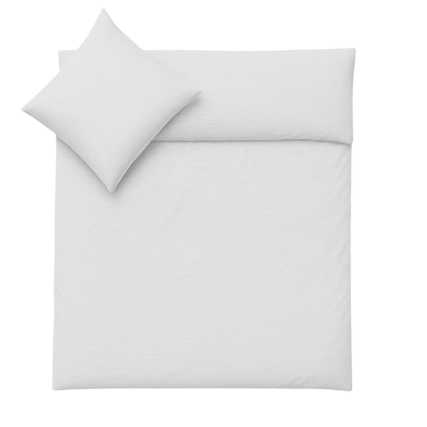 Julido Jersey Bettwäsche 135x200cm 100% Baumwolle weich atmungsaktiv Hellgrau