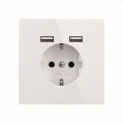 2USB inCharge Pro80 107160 reinweiß glänzend, USB A/A, Monoblock