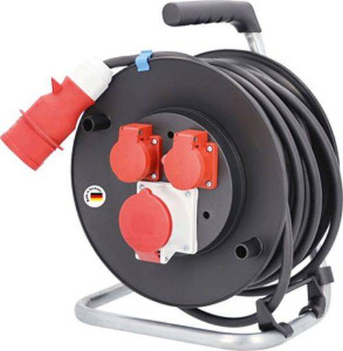 CEE-Sicherheits-Kabeltrommel 1xCEE16A+2xSSD/H07RN-F 5G2,5/20m
