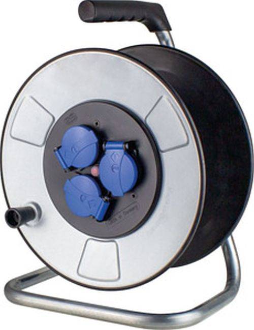 Metall-Leertrommel 3xSSD m. Klappd./für 50m Kabel