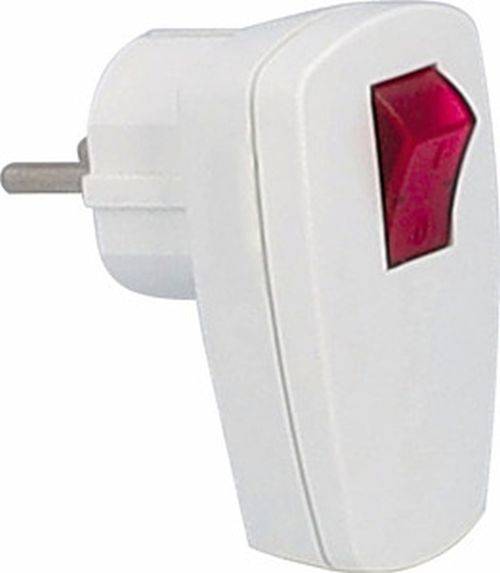 Schutzkontakt-Winkelstecker 2-pol. 45034 mit beleuchtetem Schalter