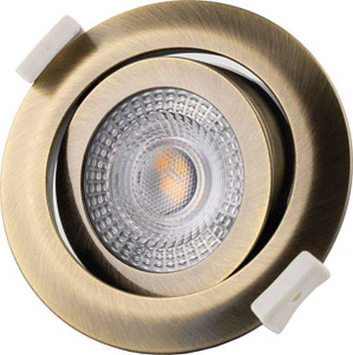 LED-Einbaustrahler PLANO 81-3133 5W / 3000K / 380lm / messing geb./ø 82mm