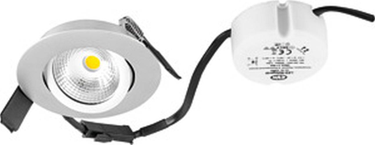 EVN LED-Deckeneinbauleuchte E44060502 6W / 3000K / 683lm / chrom m/ø 83mm/dimm