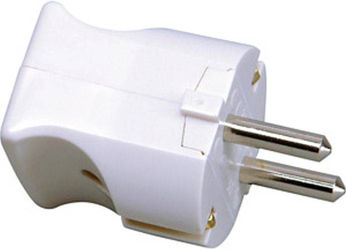 KOPP Schuko-Stecker IP20 PP 1,5² ohne Tülle weiss