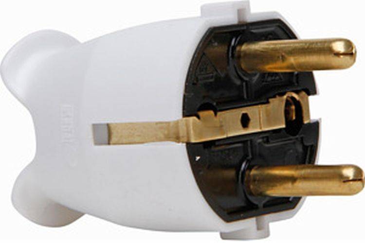 KOPP Schuko-Stecker IP20 Kunststoff 1,5² arktisweiss